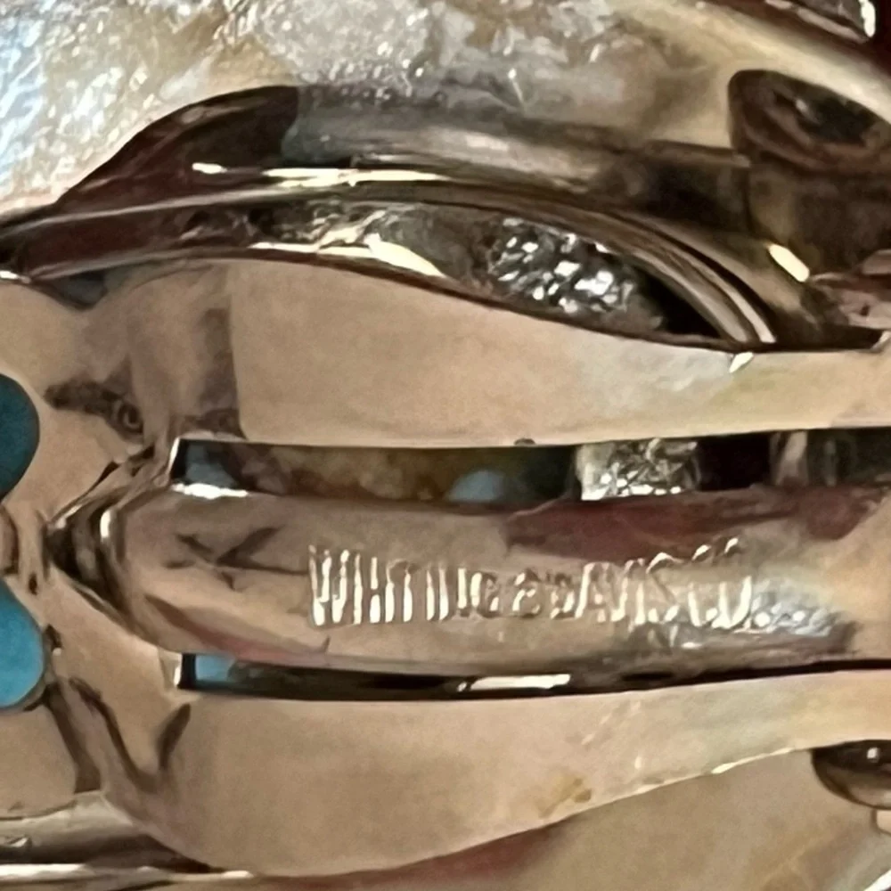 Vintage Whiting and Davis turquoise silver Brooch and Earrings Set, Rare Find..